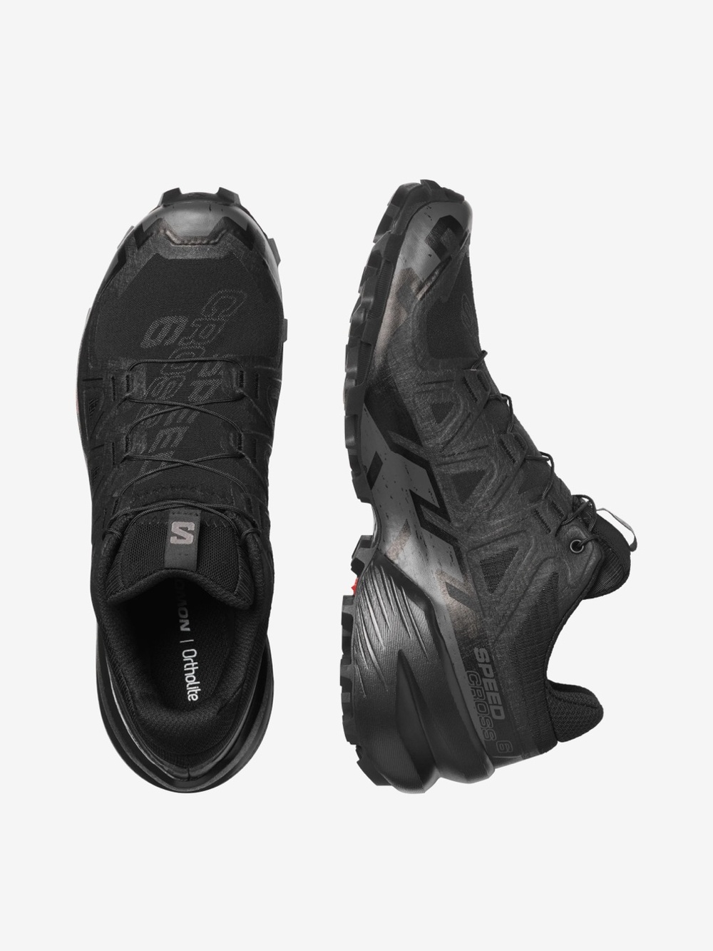 SALOMON SPEEDCROSS 6 Trail Running Shoes Black Women’s 7.5 NEW - Picture 2 of 5